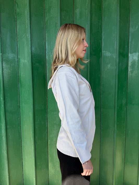 VINTAGE 1940S “H.J.CARTER” WHITE COTTON SAILOR SMOCK