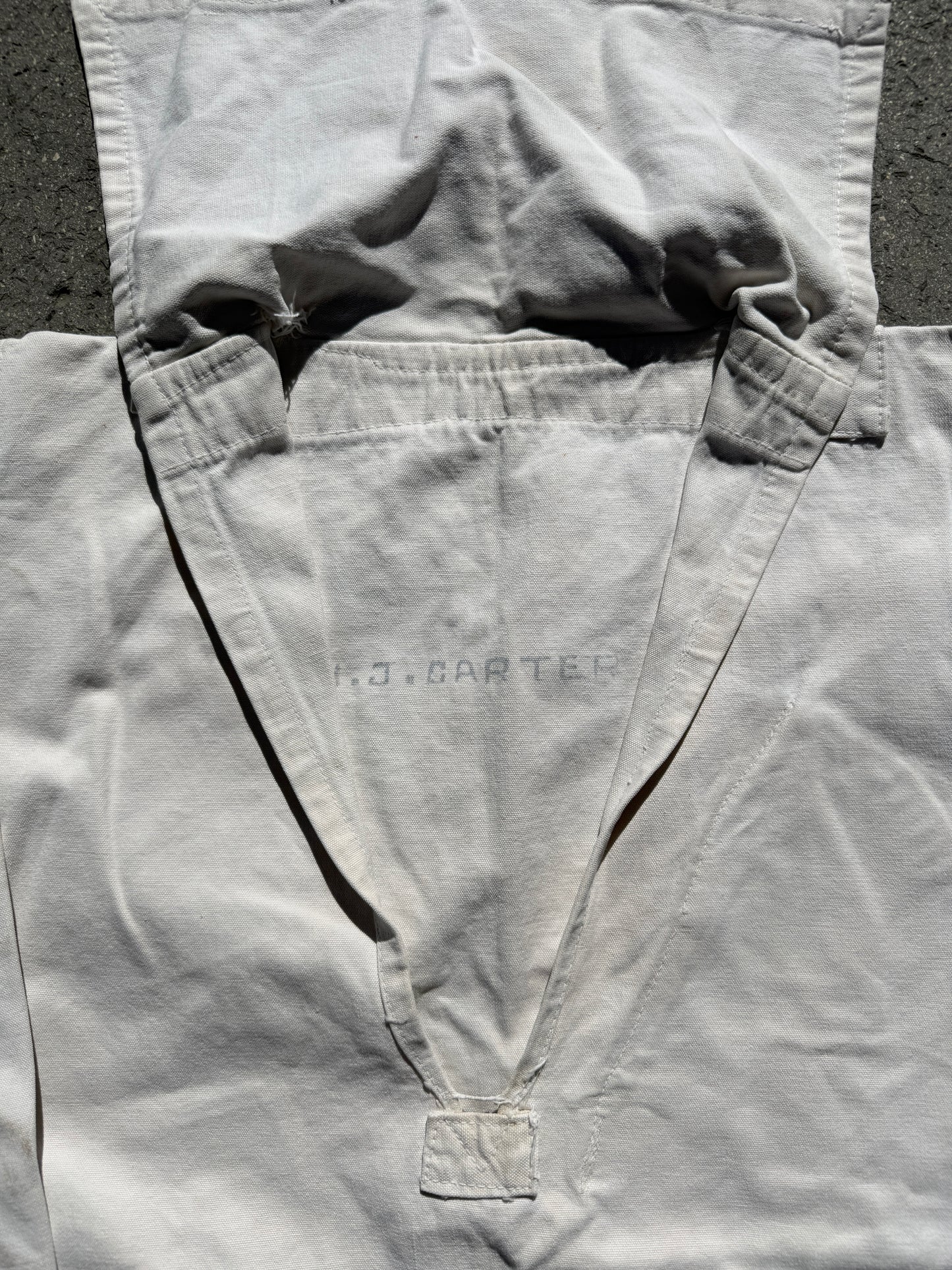 VINTAGE 1940S “H.J.CARTER” WHITE COTTON SAILOR SMOCK