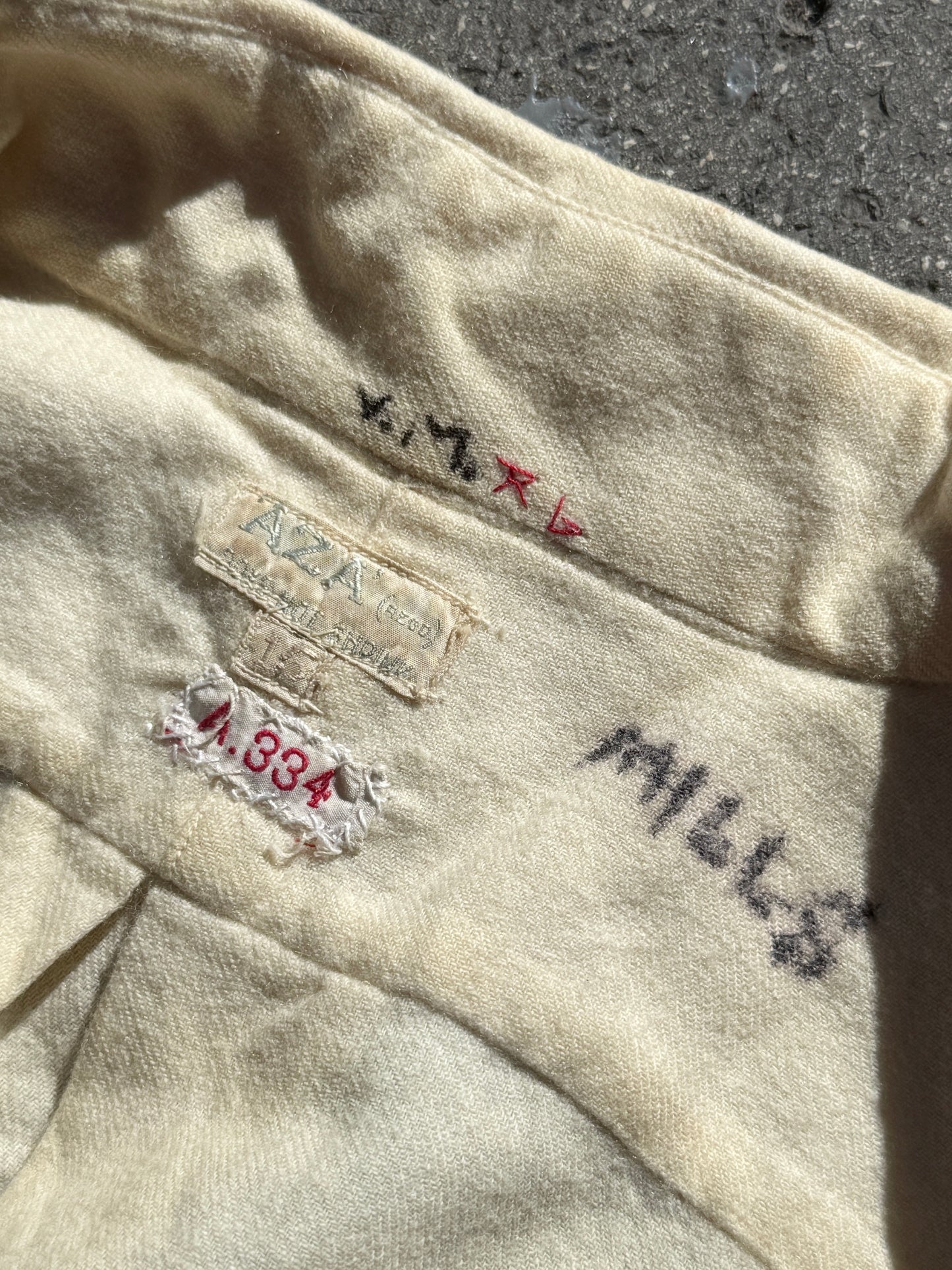 1940S CREAM WOOL SHIRT