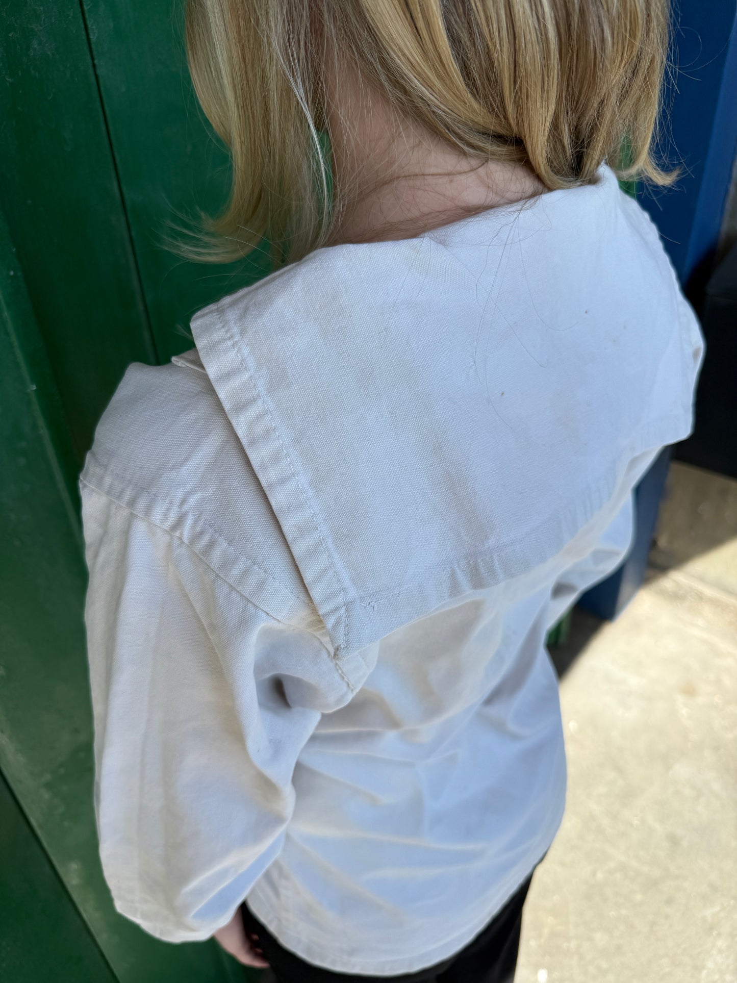 VINTAGE 1940S “H.J.CARTER” WHITE COTTON SAILOR SMOCK