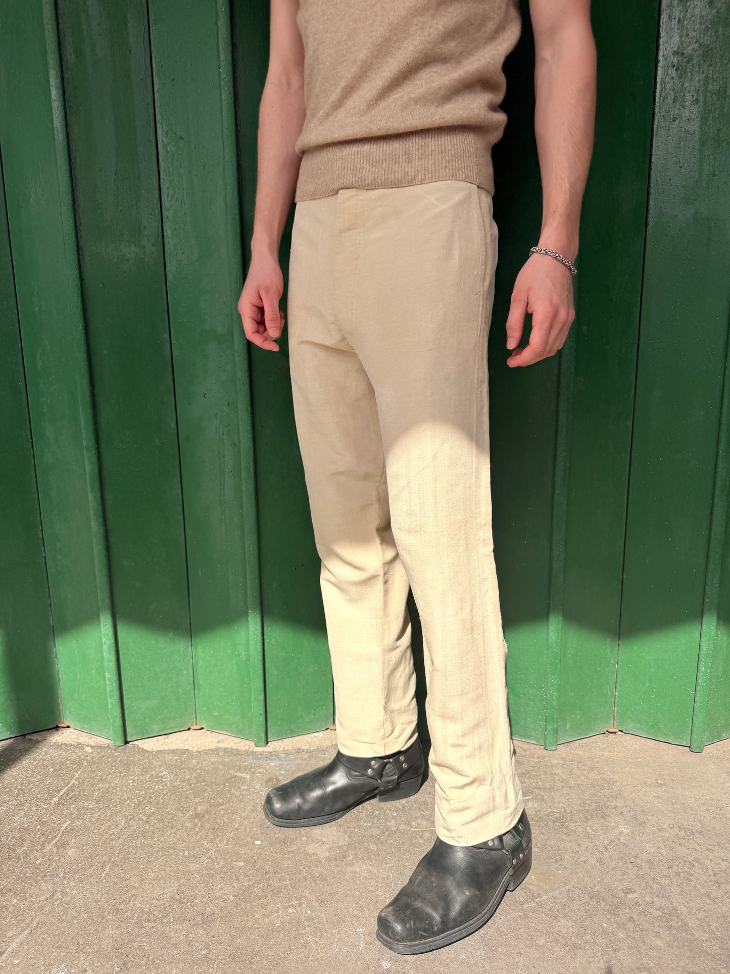 1910S COLONIAL RAW SILK TROUSERS