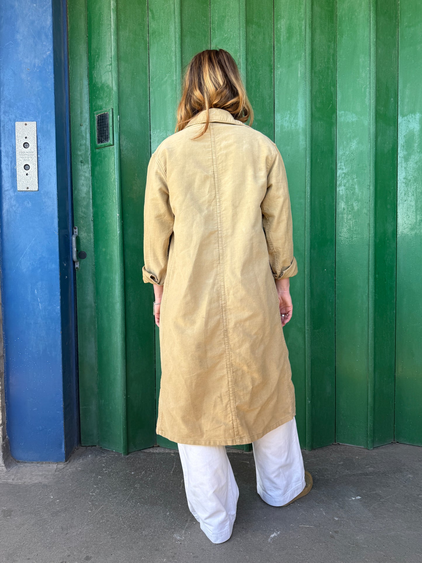 1940S BRITISH COTTON OVERCOAT