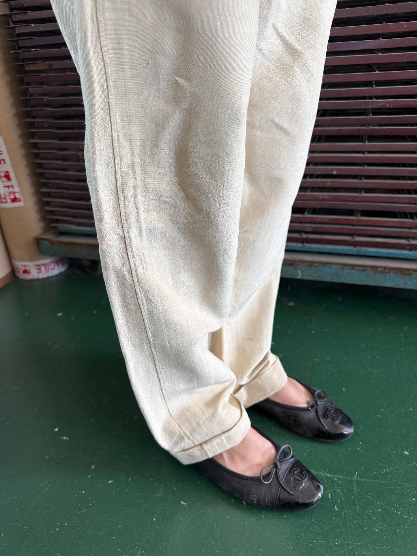 1910S COLONIAL RAW SILK TROUSERS