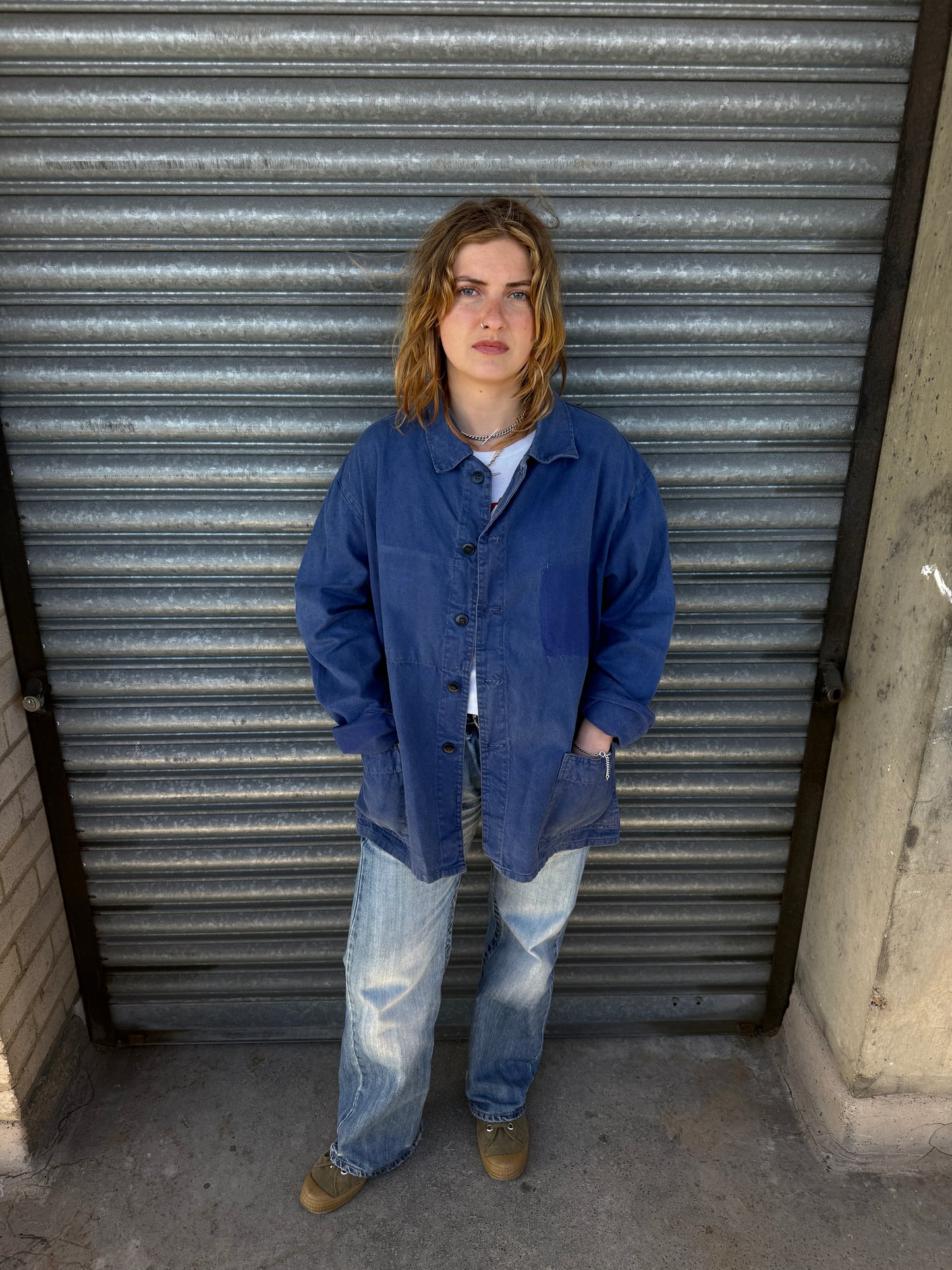 1960S INDIGO BLUE FRENCH CHORE JACKET