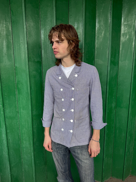 1960S FRENCH BUTCHER JACKET