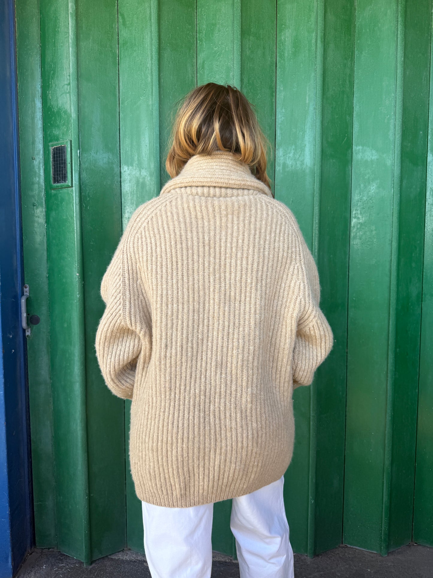 1940S SCOTTISH SHAWL COLLAR WOOL CARDIGAN