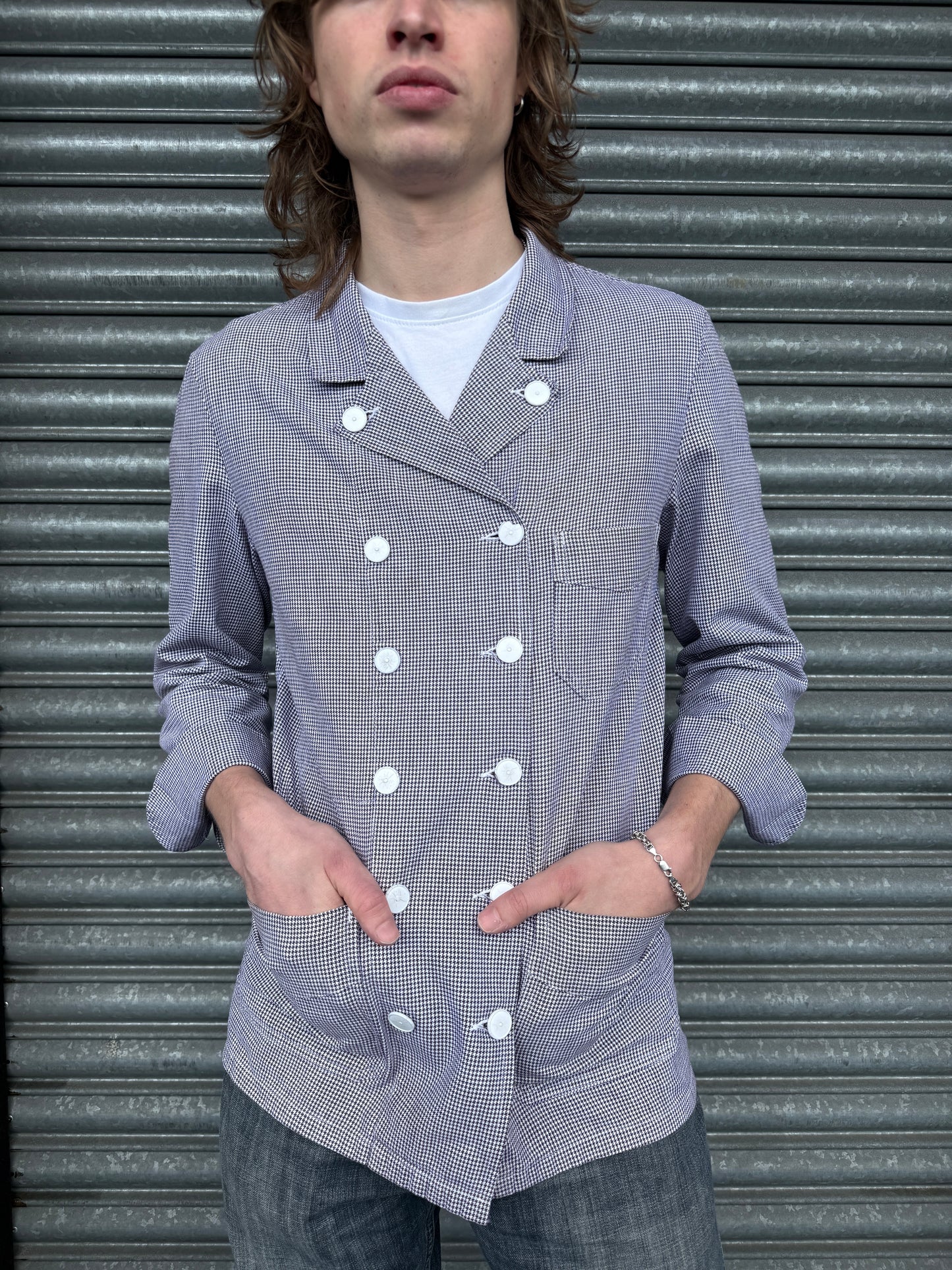 1960S FRENCH BUTCHER JACKET