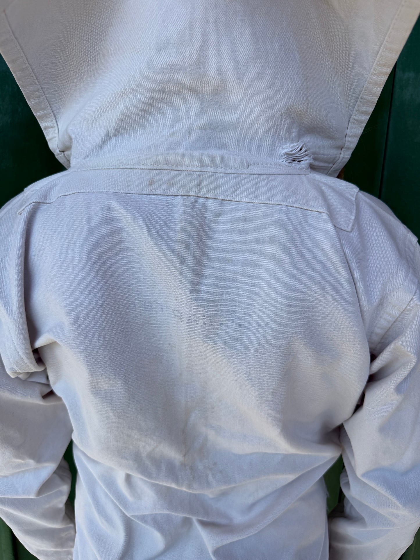 VINTAGE 1940S “H.J.CARTER” WHITE COTTON SAILOR SMOCK