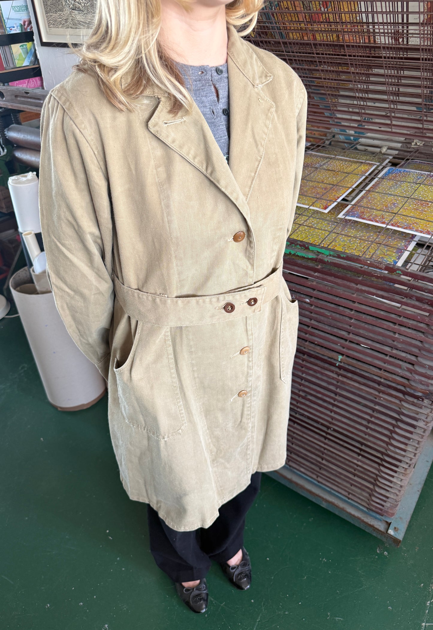 1940S WW2 WOMENS LAND ARMY OVERCOAT