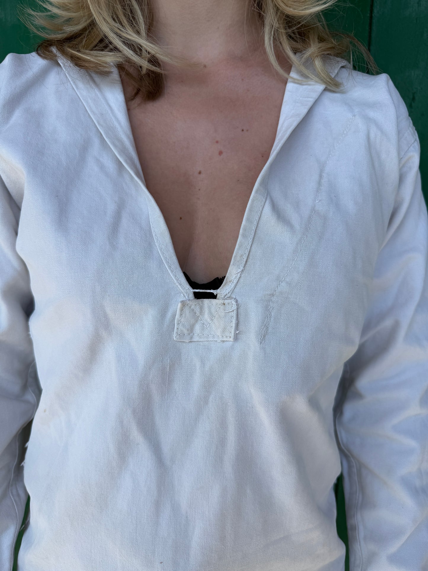 VINTAGE 1940S “H.J.CARTER” WHITE COTTON SAILOR SMOCK
