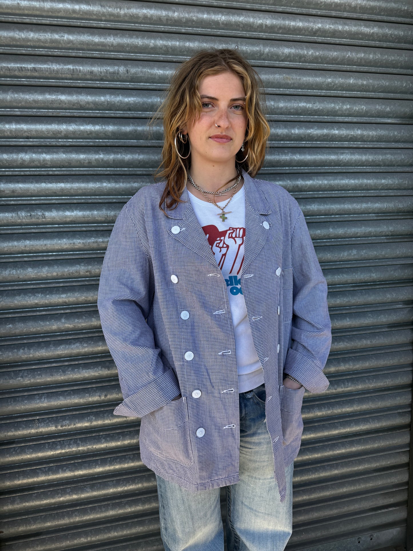 1960S FRENCH BUTCHER JACKET