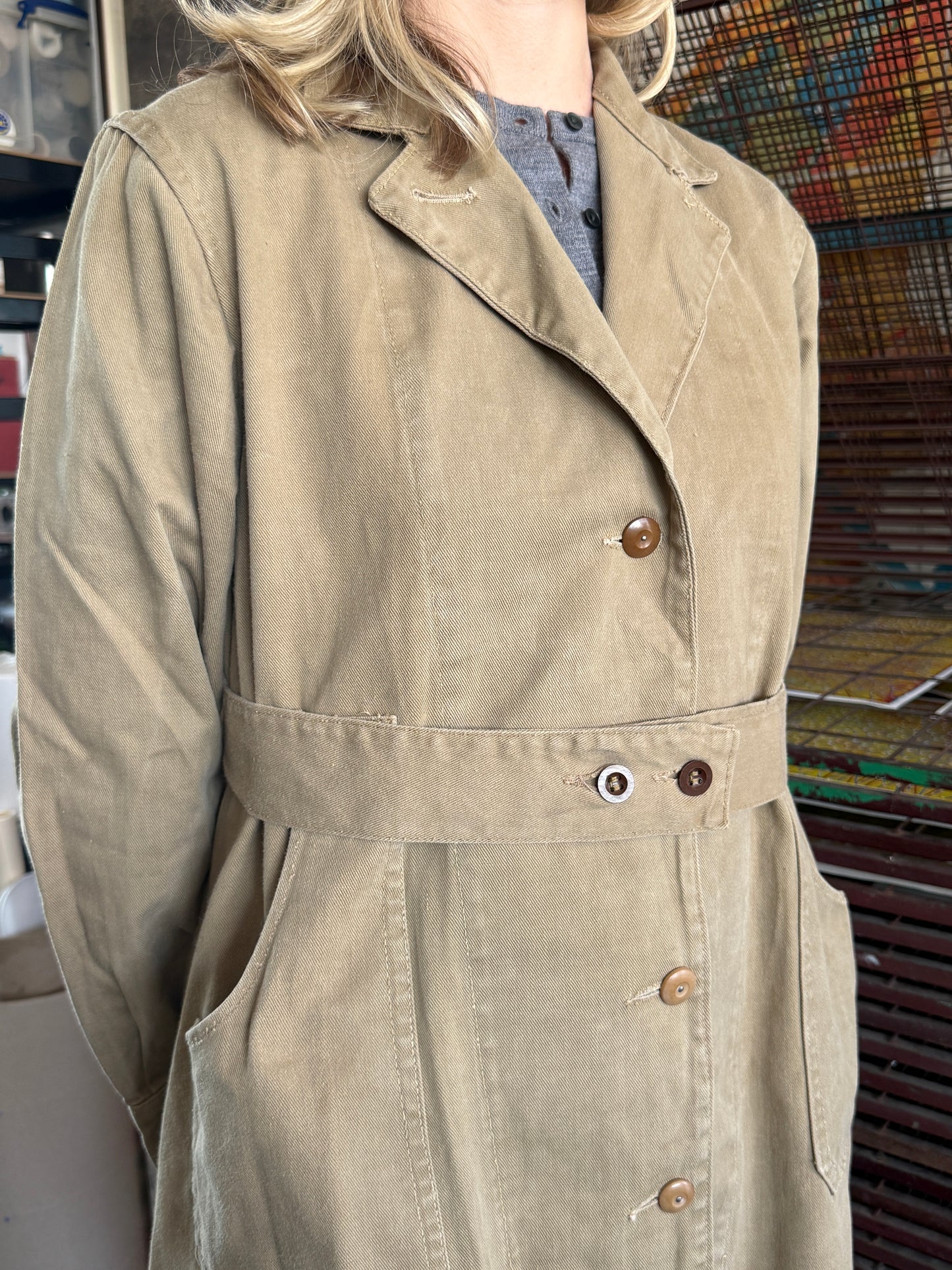 1940S WW2 WOMENS LAND ARMY OVERCOAT