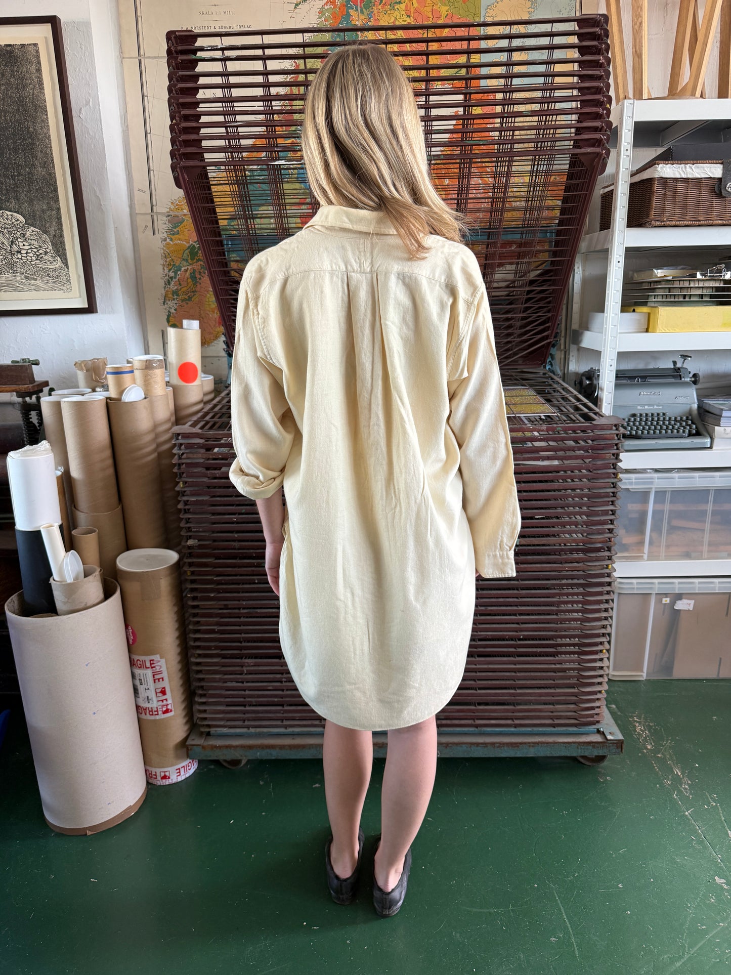 1940S CREAM WOOL SHIRT