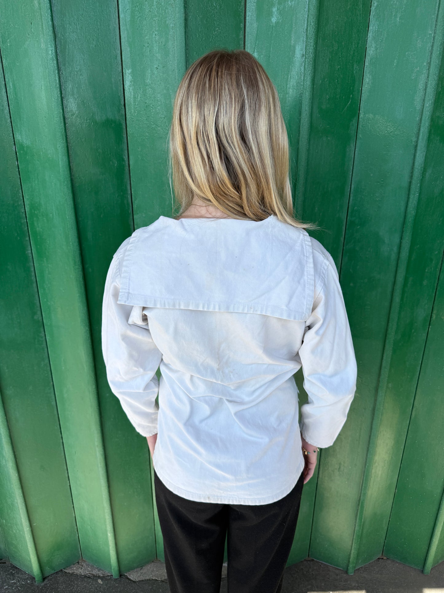 VINTAGE 1940S “H.J.CARTER” WHITE COTTON SAILOR SMOCK