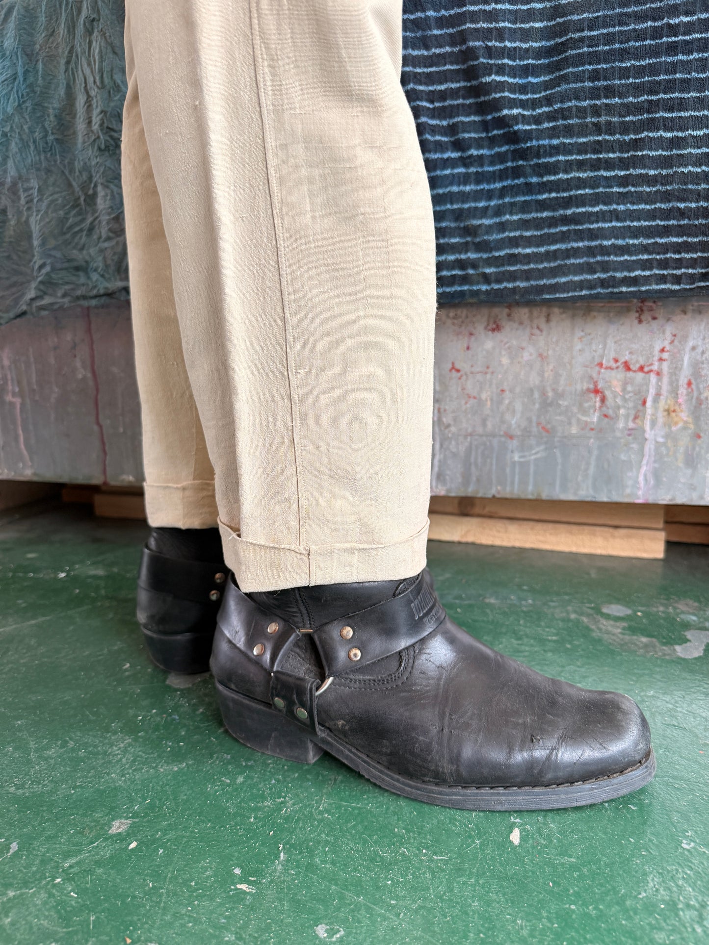 1910S COLONIAL RAW SILK TROUSERS