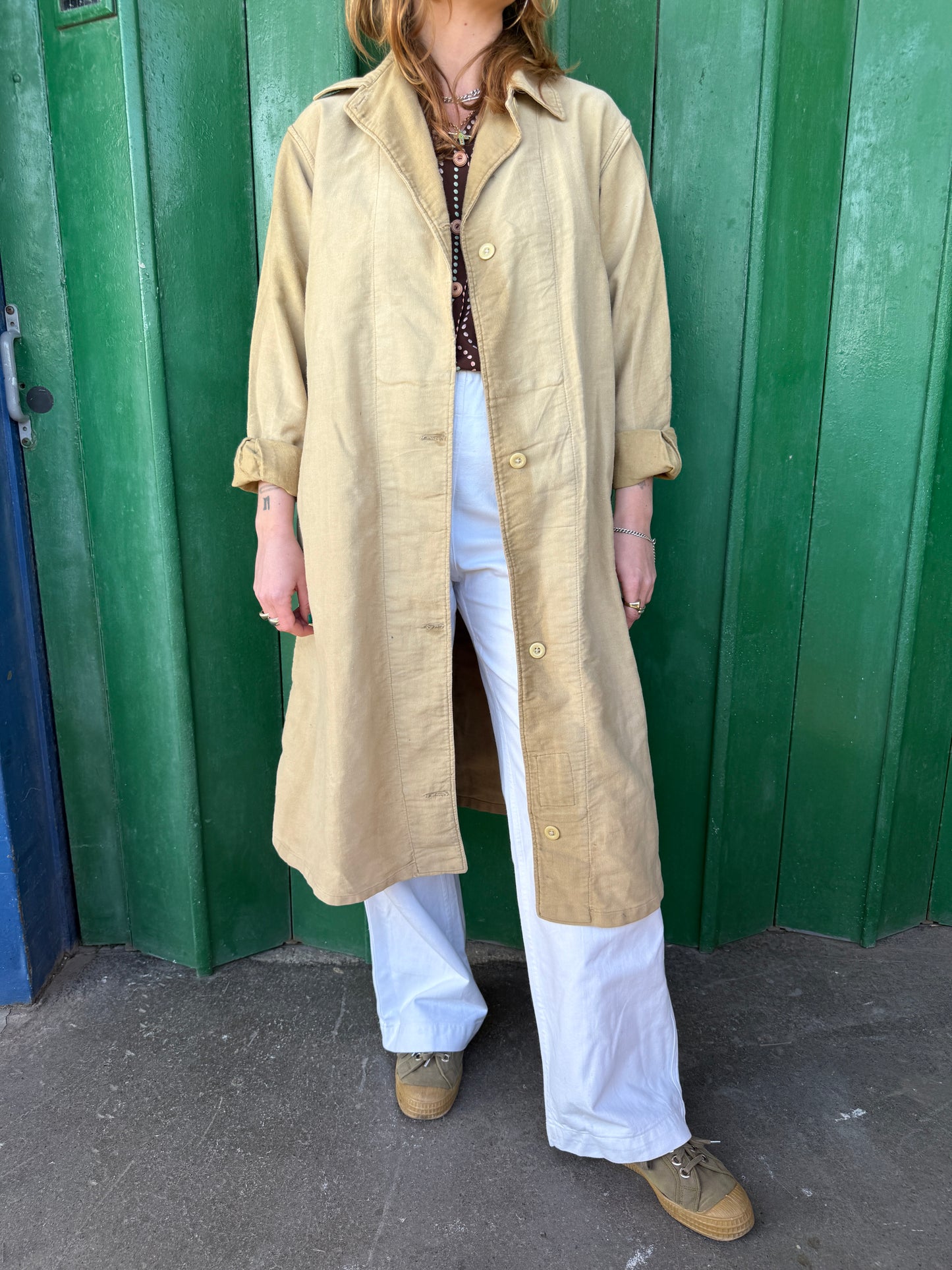 1940S BRITISH COTTON OVERCOAT