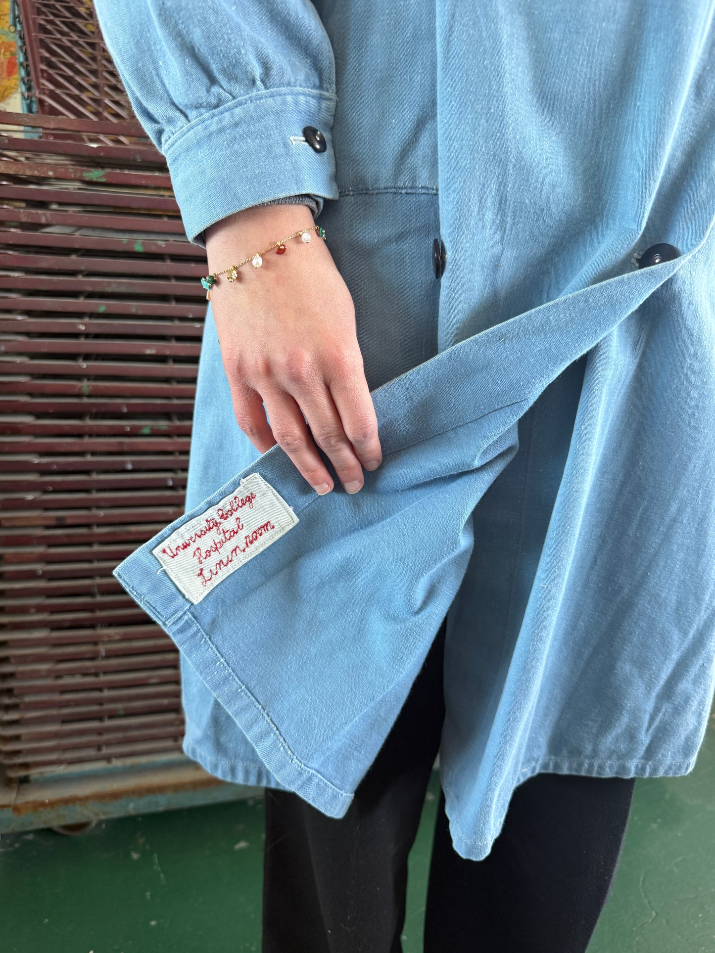 1940S WW2 BABY BLUE OVERCOAT