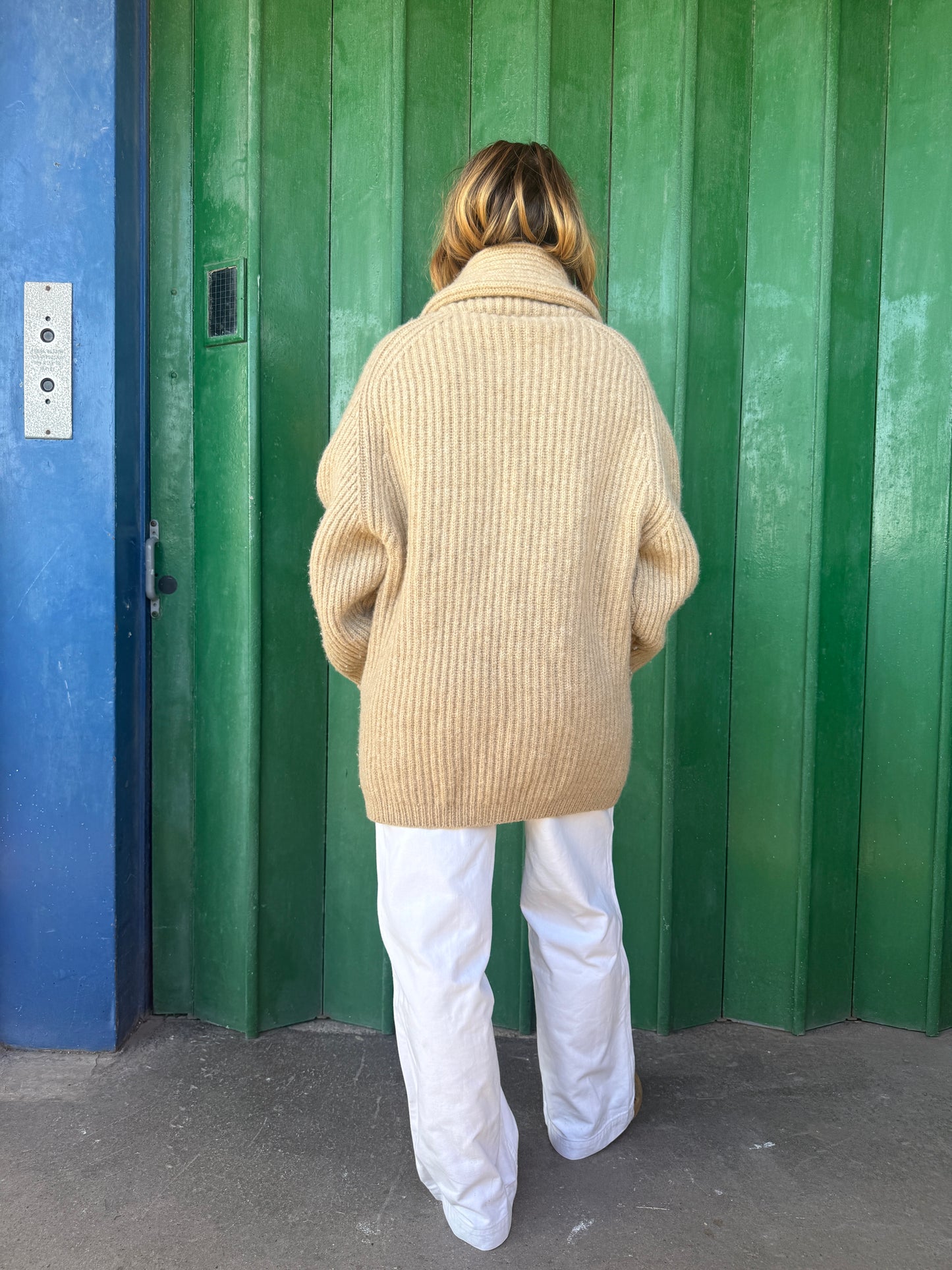 1940S SCOTTISH SHAWL COLLAR WOOL CARDIGAN