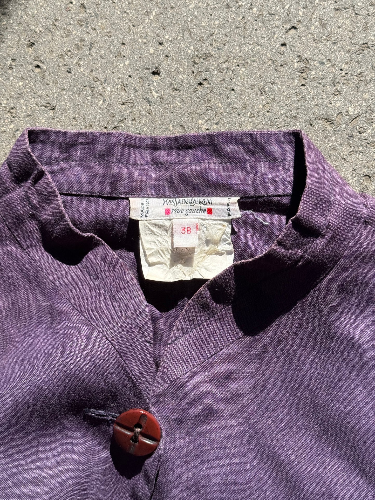 1980S YVES SAIN LAURENT LINEN JACKET